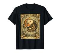 The Lovers Carte de Tarot Yin Yang Koi Poisson Japonais Zen Art T-Shirt