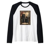 The Lovers Gothic Tarot Chat Vintage Occulte Esthétique Design Manche Raglan