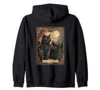 The Lovers Gothic Tarot Chat Vintage Occulte Esthétique Design Sweat à Capuche