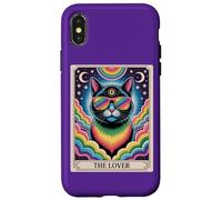 The Lovers Mystic Cat Ally - LGBTQ Rainbow Tarot Pride Art Coque pour iPhone X/XS