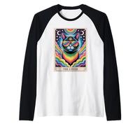 The Lovers Mystic Cat Ally - LGBTQ Rainbow Tarot Pride Art Manche Raglan