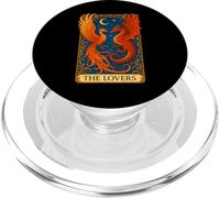 The Lovers Phoenix Dragon Vintage Tarot Card PopSockets PopGrip pour MagSafe