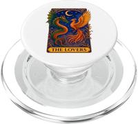 The Lovers Phoenix Dragon Vintage Tarot Card PopSockets PopGrip pour MagSafe