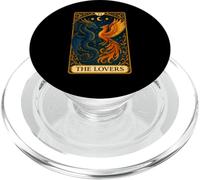 The Lovers Phoenix Dragon Vintage Tarot Card PopSockets PopGrip pour MagSafe