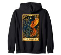 The Lovers Phoenix Dragon Vintage Tarot Card Sweat à Capuche