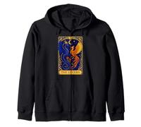 The Lovers Phoenix Dragon Vintage Tarot Card Sweat à Capuche