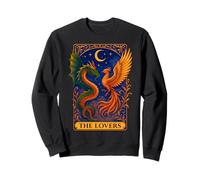The Lovers Phoenix Dragon Vintage Tarot Card Sweatshirt