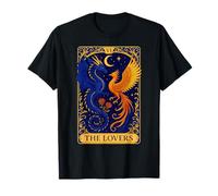 The Lovers Phoenix Dragon Vintage Tarot Card T-Shirt
