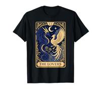 The Lovers Phoenix Dragon Vintage Tarot Card T-Shirt