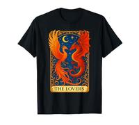 The Lovers Phoenix Dragon Vintage Tarot Card T-Shirt