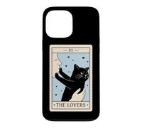 The Lovers Tarot Carte Amusante pour Amoureux des Chats Sorcière Halloween Coque pour iPhone 13 Pro Max