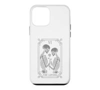 The Lovers Tarot Carte Squelette Gothique Lune sorcière Crâne Coque pour iPhone 12 Mini