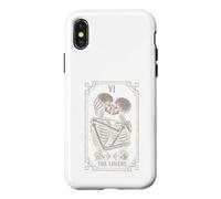 The Lovers Tarot Carte Squelette Gothique Lune sorcière Crâne Coque pour iPhone X/XS