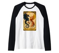 The Lovers Tarot Reader Vintage Phoenix et Dragon Manche Raglan