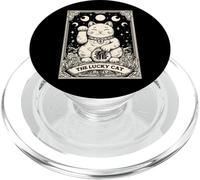 The Lucky Cat Maneki Neko Carte de Tarot Japonais Motif Lune sorcière PopSockets PopGrip pour MagSafe