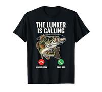 The Lunker is Calling Funny Bass Fishing Call For Pêcheurs T-Shirt