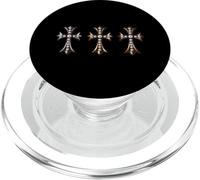 The Luxury Pave Diamond Cross Gold Silver Bronze PopSockets PopGrip pour MagSafe