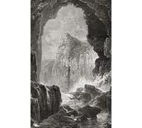 The Lydstep Cavern Pembrokeshire Pays de Galles vu ici au XIXe siècle. From Welsh Pictures publié en 1880. Poster imprimé par Ken Welsh (27,9 x 45,7 cm)