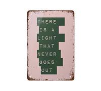 The Lyric Poster Plaque en métal avec inscription « There Is A Light That Never Goes Out » - Décoration murale vintage pour maison, porte, bar, restaurant, café, bureau, club - 20,3 x 30,5 cm