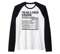 The mac & cheese cousin nutrition fact fun cousins hommes femmes Manche Raglan