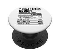The mac & cheese cousin nutrition fact fun cousins hommes femmes PopSockets PopGrip Adhésif