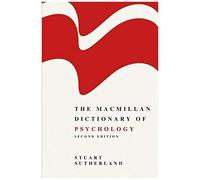 The Macmillan Dictionary of Psychology N. S. Sutherland (Auteur)