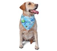 The Magic Of The Ocean Écharpe triangulaire pour animaux de compagnie avec imprimé graphique pour chiens et chats, bandana mignon réglable pour animaux de compagnie et séances photo