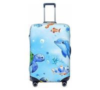 The Magic of The Ocean Housse de protection élastique pour valise de voyage Motif imprimé anti-rayures, Noir , S