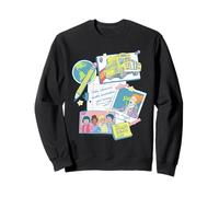 The Magic School Bus Classroom Items Collage Retro Cartoon Sweatshirt