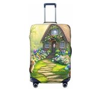 The Magical Easter Path Housse de protection élastique pour valise de voyage Motif imprimé anti-rayures, Noir , S