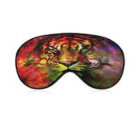 The Magical Space Tiger Sleeping Blindfold Mask Cute Eye Shade Cover avec sangle réglable pour femmes hommes nuit