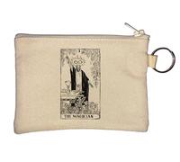 The Magician Porte-monnaie en forme de gobelet de tarot avec 1 squelette Beige