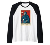 The Magician Tarot Card Gothic Halloween Grim Reaper Occult Manche Raglan