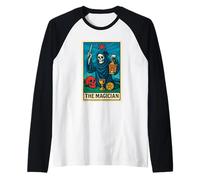 The Magician Tarot Card Gothic Halloween Grim Reaper Occult Manche Raglan