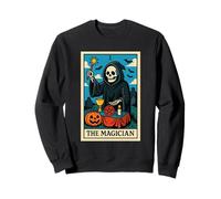 The Magician Tarot Card Gothic Halloween Grim Reaper Occult Sweatshirt