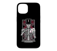 The Magician Tarot Card Gothic Skull Halloween Astrologie Coque pour iPhone 13