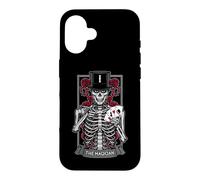 The Magician Tarot Card Gothic Skull Halloween Astrologie Coque pour iPhone 16