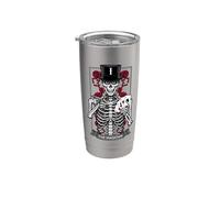 The Magician Tarot Card Gothic Skull Halloween Astrologie Gobelet isotherme en acier inoxydable double paroi