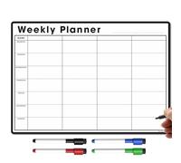 The Magnet Shop Planificateur hebdomadaire de réfrigérateur magnétique TMS A4 | Tableau de planification des repas et calendrier | Tableau mémo ou organisateur pour les activités quotidiennes