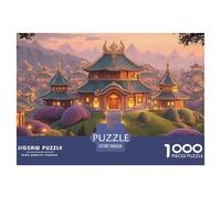 The Magnificent Ancient City 1000 Pièces Carton Premium Lot de Puzzles Twilight Hilltop Town Anti-Stress Défi Unique Puzzles pour Adultes Et Enfants 38x26cm/1000pcs