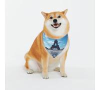 The Majestic Tour Eiffel Bandana lavable pour chien de petite et grande taille pour fille ou garçon, accessoires pour animaux de compagnie