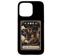 The Maligator Carte de Tarot pour Chien Malinois Belge Lune sorcière Coque pour iPhone 15 Pro Max