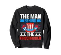 The Man Behind The Firecracker 4th of July American Flag Sweatshirt