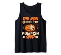 The Man Behind The Pumpkin Seed Halloween Grossesse Men Dad Débardeur