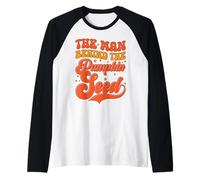 The Man Behind The Pumpkin Seed Halloween Grossesse Men Dad Manche Raglan