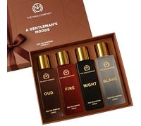 The Man Company Coffret cadeau spécialement conçu pour homme 4 x 20 ml - A Gentleman's Moods | Parfum longue durée | Eau de parfum de luxe | Nuit pour rendez-vous | Blanc pour le bureau | Feu pour