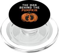 The Man Derrière The Pumpkin Dad Halloween Révélation de Grossesse PopSockets PopGrip pour MagSafe