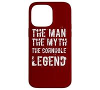 The Man The Myth The Cornhole Legend Pouf Poire Coque pour iPhone 14 Pro Max