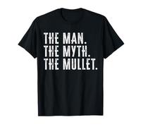 The Man The Myth The Mullet Coupe de cheveux humoristique des années 80 pour homme et garçon T-Shirt