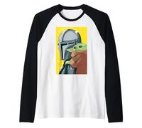 The Mandalorian and Grogu Comic Art Style Side Portraits Manche Raglan